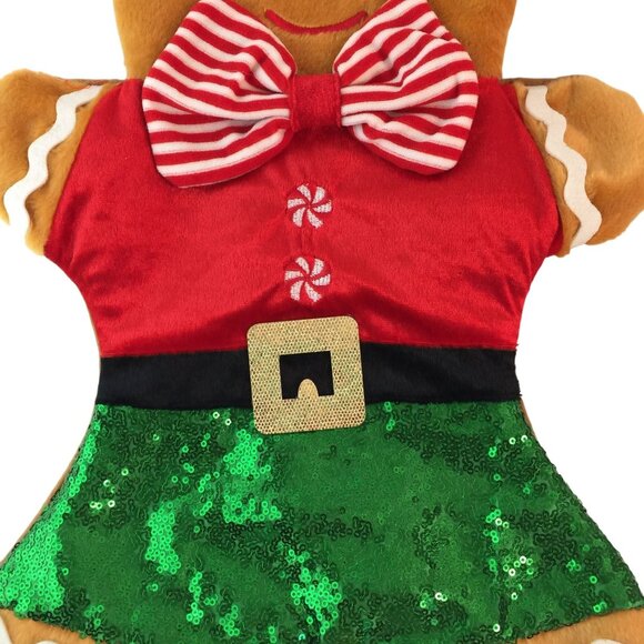 Macys Holiday Lane Gingerbread Man Christmas Stockings Sparkle Sequins NWT - Picture 4 of 8